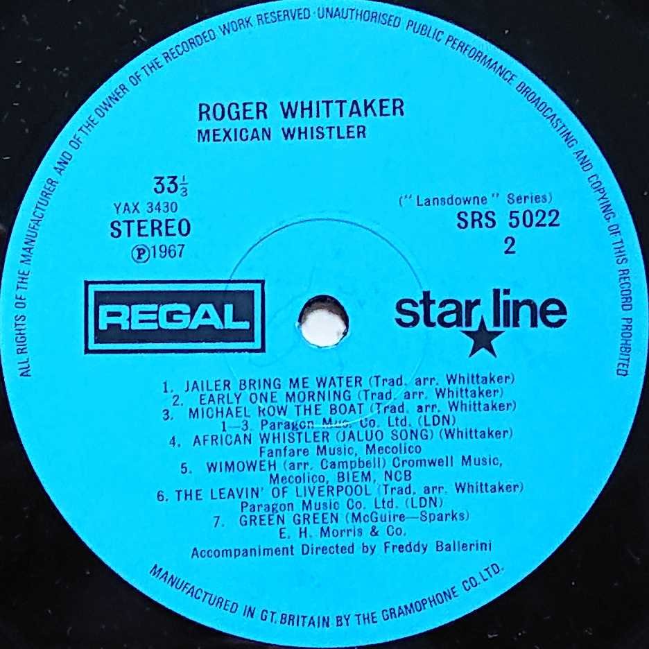SRS 5022 Mexican whistler - The dynamic Roger Whittaker Various Label